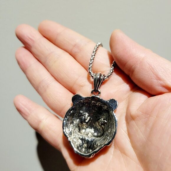 Brand New Tiger Head Silver Necklace - Picture 5 of 8